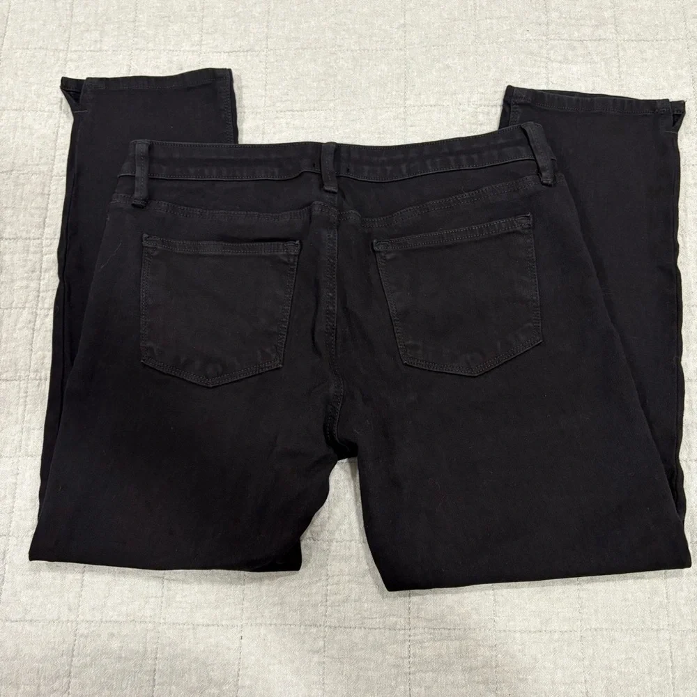 Just Black Denim Straight Leg Crop Black Jean 24” Size 30 - Picture 6 of 7